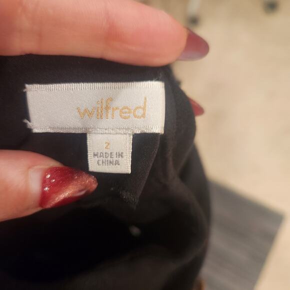 Wilfred Black Racerback Peplum Quatrain Dress sz2 Mini Dress Cocktail - Picture 4 of 4